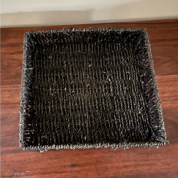 ❌SOLD❌ Black Wicker Square Basket, 10” x11” - Picture 2 of 2